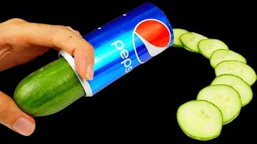 How to Make Coca Cola Can Cucumber Cutter  ( DIY - SLICE Like a Pro ! )