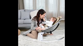 Electric Baby Bouncers with Bluetooth and Five Gear Swing,Hot Mom Intelligence Timing Baby e