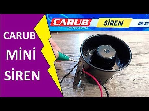 6 Ses Tonlu Suya Dayanıklı Mini Alarm Sireni 20W 12V 133dba Carub 📢 Cuk Cuk Kilit Sesine Hazırlık !