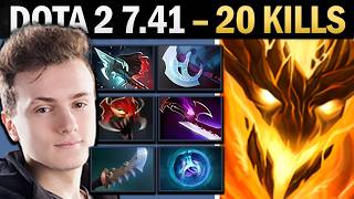 Shadow Fiend Dota 2 7.41 with 20 Kills and Lance - Dota 2