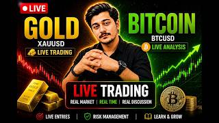 🔴 LIVE | Gold (XAUUSD) & Bitcoin (BTC) Live Trading | Real-Time Market Analysis | No Hype