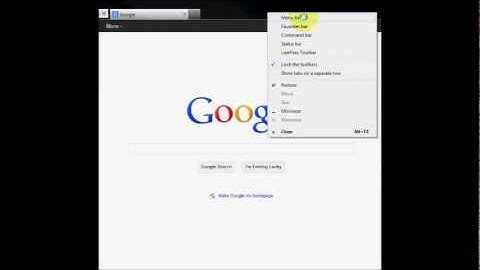 Internet Explorer 9 Menu Bar and Location Of Favorites and History