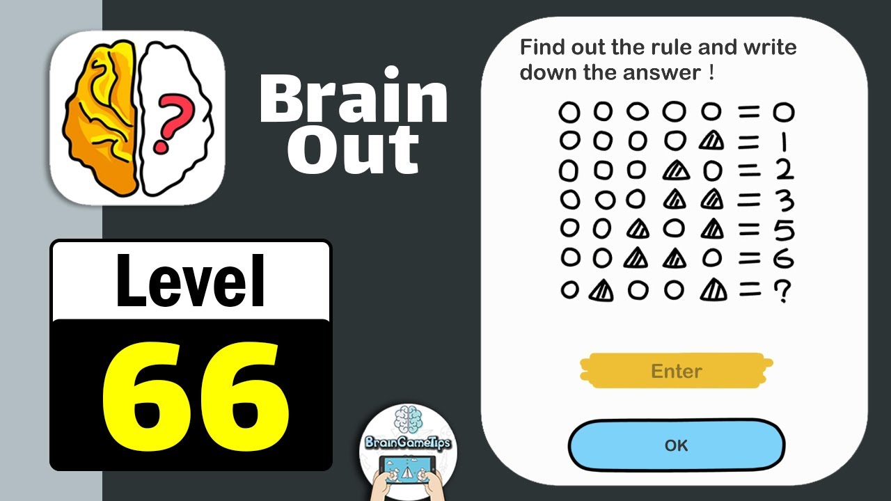Brain Out -Tricky riddle games - Level 66 Find Out The Rule And Write Down The [ 2021 ] Solution