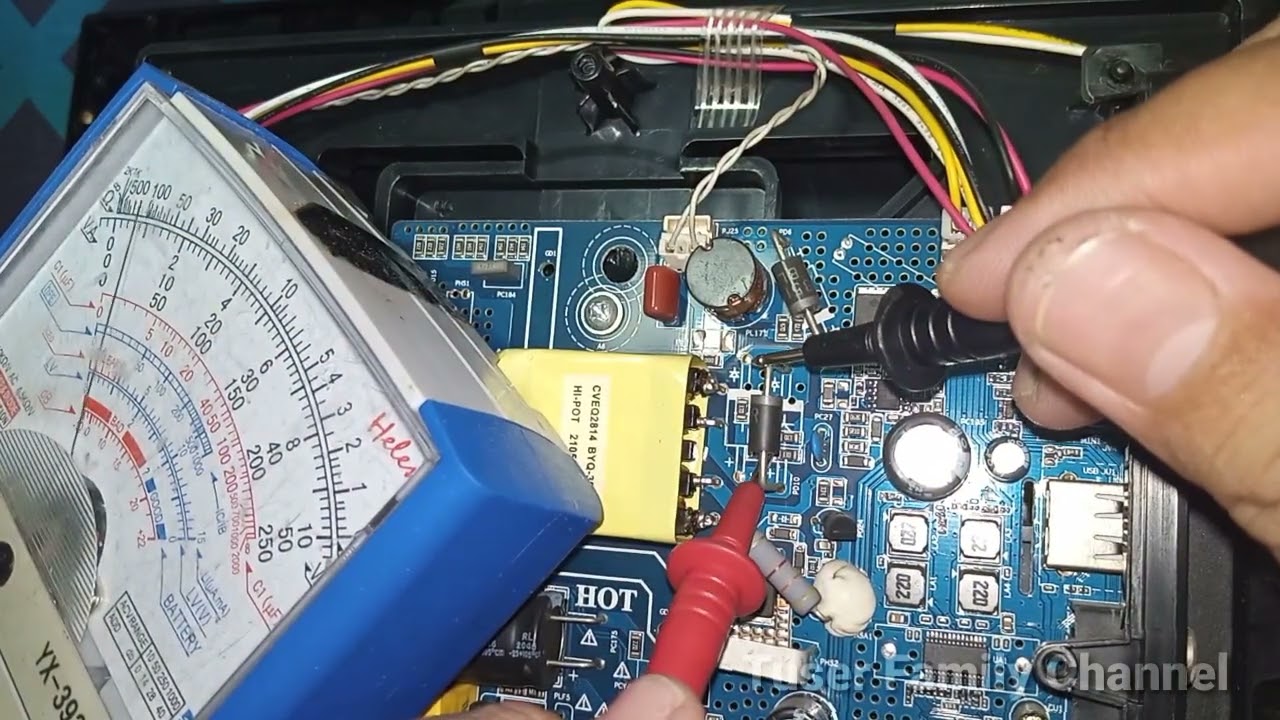 Kerusakan TV Led Polytron PLD24V123 berkedip di lampu indikator dan backlight lednya#tvledpolytron