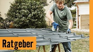 Gartenhausdach decken mit Blech | HORNBACH Meisterschmiede