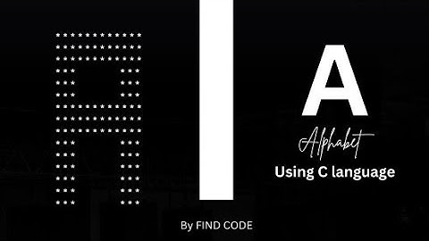 Alphabet A in pattern using for loop in C language.| Star pattern programs | FIND CODE