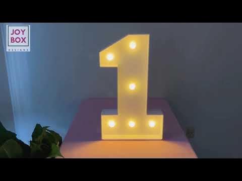 Number 1: 3FT Tall Marquee Light Up Number Tutorial From JoyBox Design 