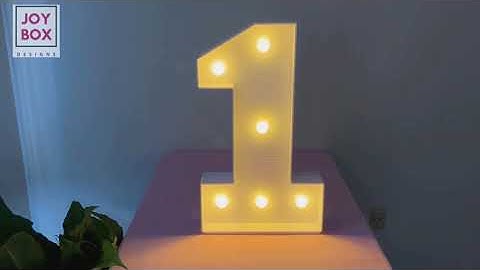 Number 1: Slot Design - 2FT Tall Marquee Light Up Number DEMO by JOYBOX DESIGN
