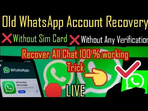 How To Recover Older Whatsapp Account | How To Login Whatsapp Without Any Verification