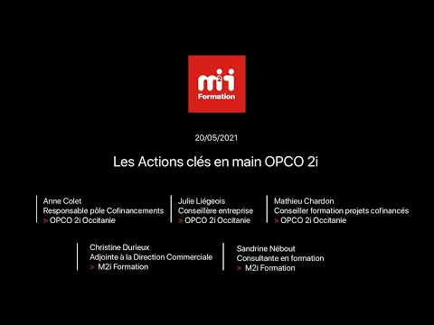 M2i Webinar - Présentation des « actions clés en main » OPCO 2i Occitanie