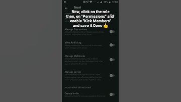 How to enable Kick Members permission in a role in Discord Mobile #roduz #discord #howto #roles #how