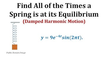 Determine When a Spring in Damped Harmonic Motion is in Equilibrium  (All times in terms of k)