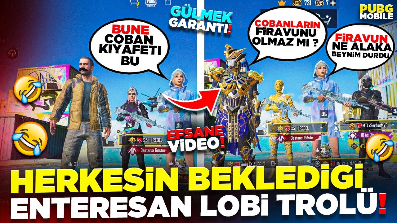 HERKESİN MERAKLA BEKLEDİĞİ ENTERESAN LOBİ TROLÜ 🤣 | PUBG MOBILE