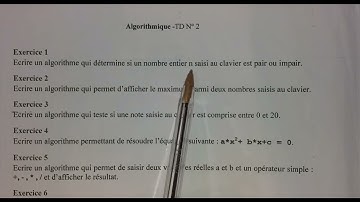 exercice 1, algorithme, si n est pair ou impair + python + C