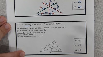 Bellwork 6B ALEKs Practice: Using the centroid of a triangle to find segment lengths| Chapter 6