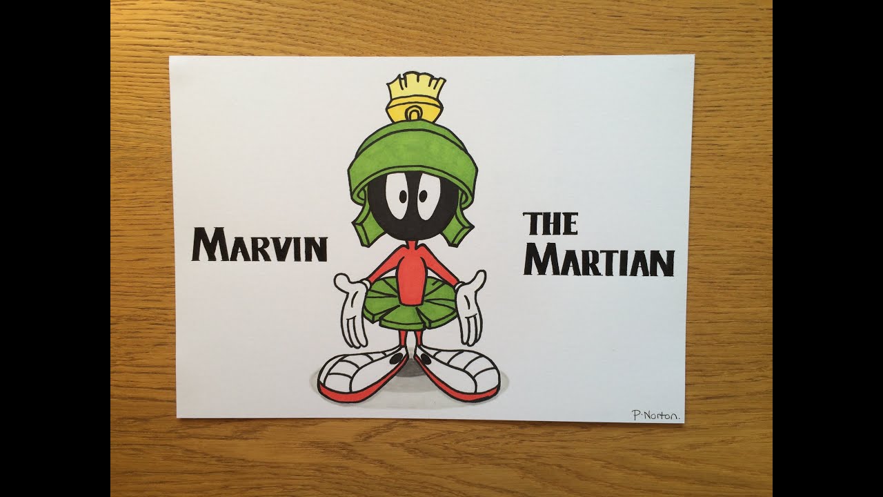 Time Lapse Drawing - Marvin the Martian.