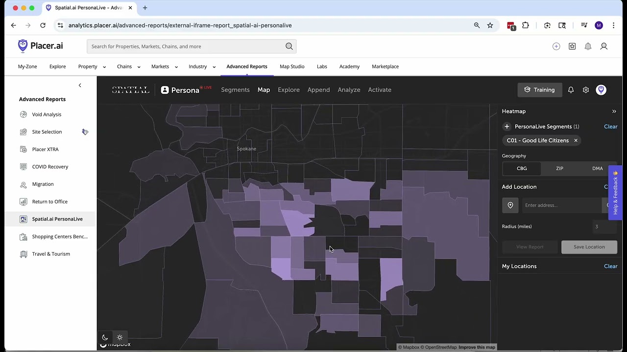 Placer.ai Tutorial: Spatial.ai Demographics Overview — Transcript