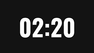 2:20 Minute Timer ⏱️ Countdown with Alarm | Two Minute Twenty Sec Timer | 140 Second Timer |No Music