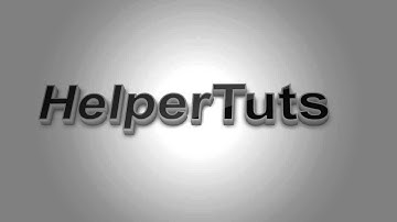 HelperTuts 3D Intro - Adobe After Effects CS5 - Extruded Logo Animation