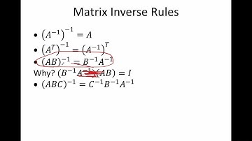 Matrix Inverse Rules