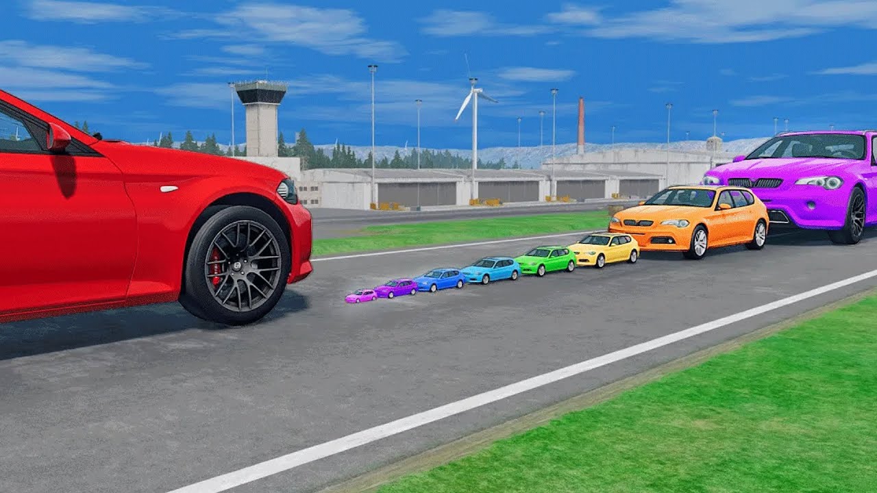 Car CRUSHER против МАЛЕНЬКИХ И БОЛЬШИХ МАШИН МИРА в BeamNG.drive