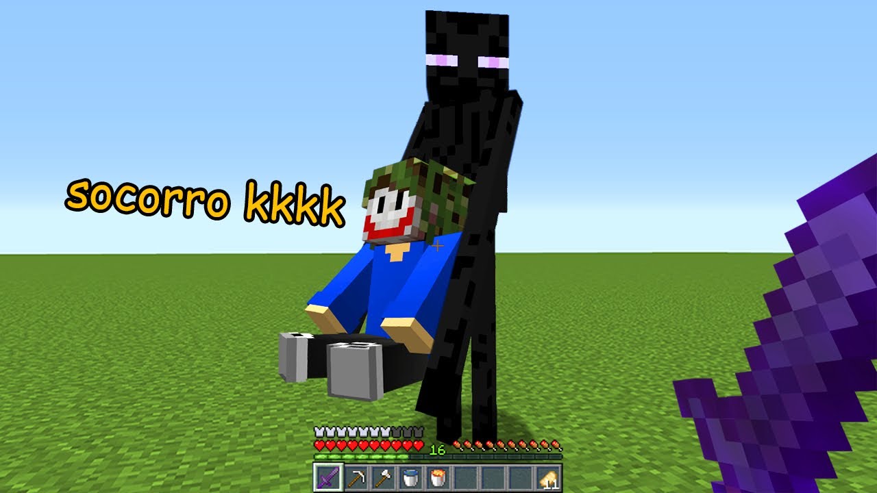 os mobs "CAPTURAM" meus amigos no minecraft...