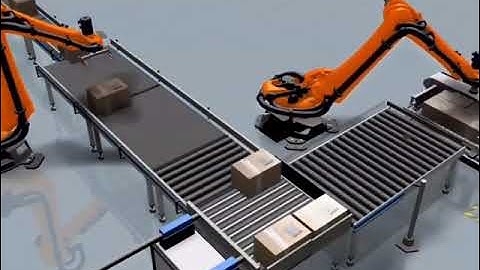 Palletizer simulation with Kuka Roboter