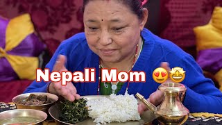 Nepali Dhaal Bhaat with Masu🥰😜#funny #youtuber #nepalivlog #mummy