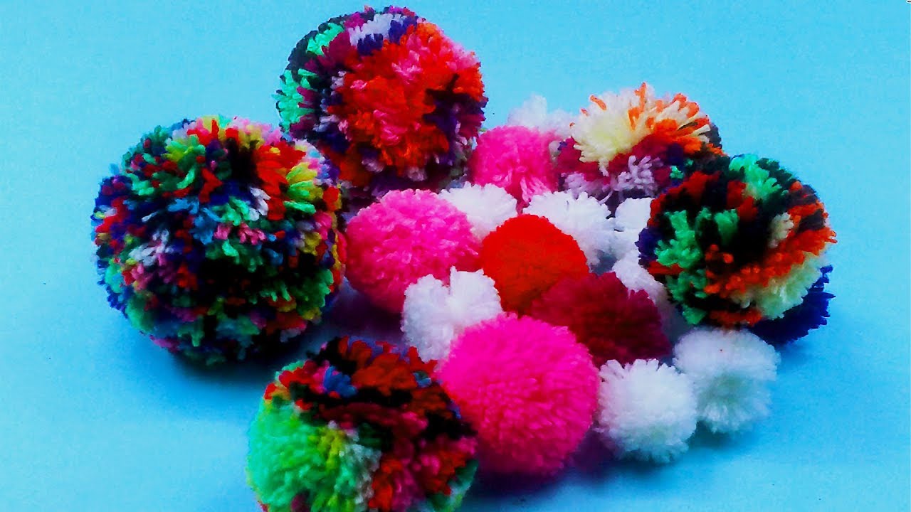 How To Make A Multi color Pom Pom DIY Amazing Woolen Pom Pom With