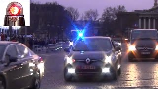 Police Motorcycle Escorts in Paris (compilation)