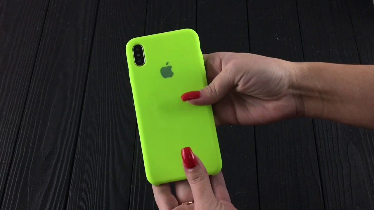 Чехол на iPhone Xs Max Silicone Case Lime Green YouTube