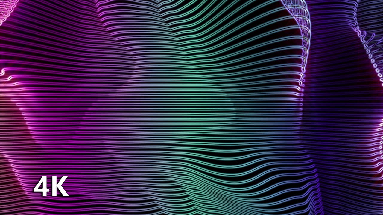 Abstract Wavy Lines | 4k VJ Loop Footage | Background Animation - YouTube