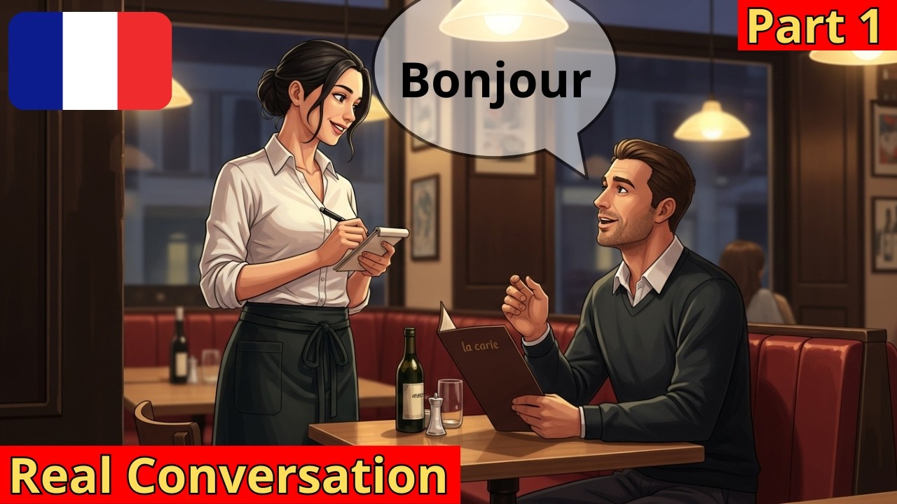 10 Short French Conversations: Talk About Ordering Food (Part 1) | French for Beginners | A2-B1