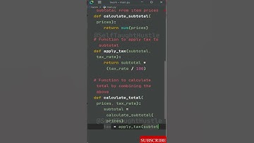 Interactions Between Python Functions Project Shopping Cart Calculator #coding #code #programming