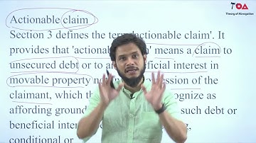 Actionable claim section 3 Transfer of Property Act, 1882