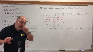 1.7.11 Linear & Absolute Value Inequalities – Unusual Solutions