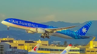 (4K) Beautiful Evening Departures from Los Angeles International Airport