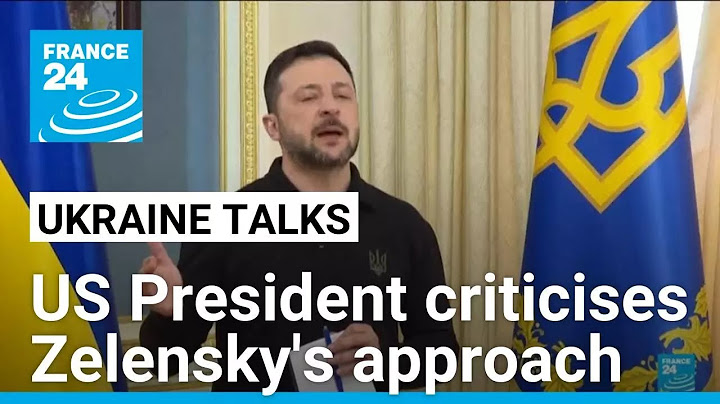 US President criticises Zelensky's approach to peace talks in Ukraine • FRANCE 24 English