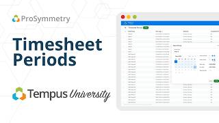 Tempus Resource Configuration: Timesheet Periods