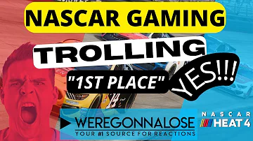 NASCAR Gaming Trolling - Crashing Racers for the Lead 1st Place Yes!