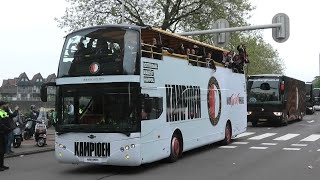 FEYENOORD KAMPIOEN! Aankomst Spelersbus bij Huldiging