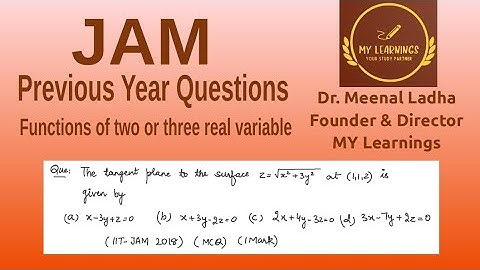 Function of two or three real variables (2018) (Q.ID.M(JAM)FTTRV08)