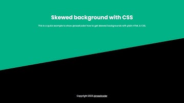 HTML CSS with Skewed Background | HTML CSS Transform: Skewed Background @raselcoder