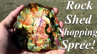 Shopping Spree at the ROCK SHED! Shop & Slab Amazing Labradorite, Tiger Eye, Agates, & SO MUCH More!