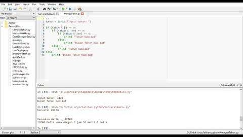 PROGRAM PYTHON | MENGUJI (INPUT) APAKAH TAHUN KABISAT?