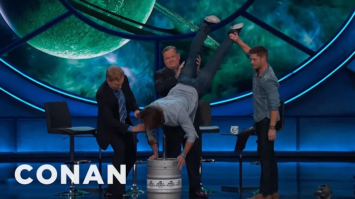 Jared Padaleckis Birthday Keg Stand | CONAN on TBS