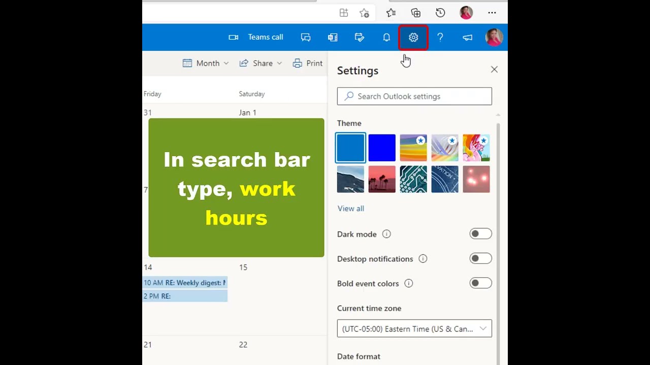 Take Charge Of Your Schedule Set Work Hours In Outlook Now YouTube Take Charge Of Your Schedule Set Work Hours In Outlook Now YouTube