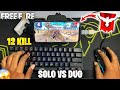 Solo vs duo heroic rank gameplay play free fire with keyboard  mouse on mobile