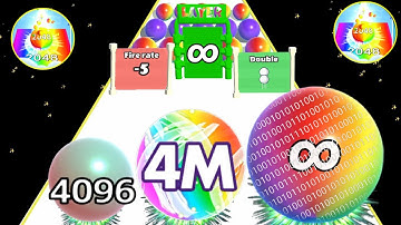 Satisfying mobile game - Ball Run infinity - ball run 2048 video gameplay walkthrough part 16