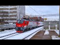 Электровоз ЭП20-040 с пассажирским поездом на о.п. Электрозаводская